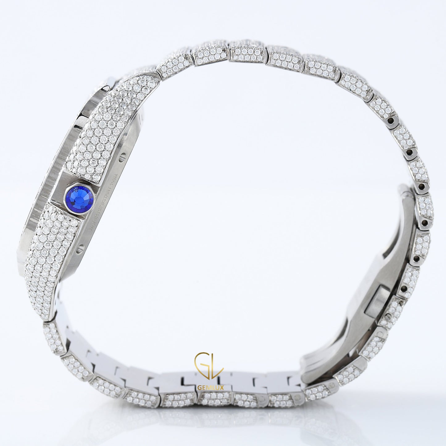 Iced Out Studded VVS Moissanite Diamond Automatic Movement Wrist Watch