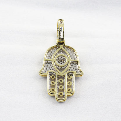 Iced Out Moissanite Diamond Hip Hop Palm Shape Charm Pendant 