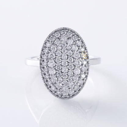 Round Cut Moissanite Cluster Bella's Wedding Ring