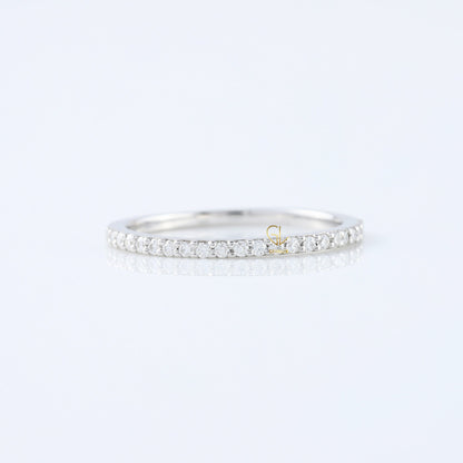 Delicate Moissanite Diamond Eternity Wedding Band