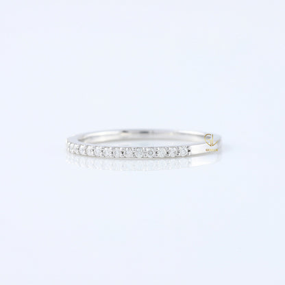 Delicate Moissanite Diamond Eternity Wedding Band