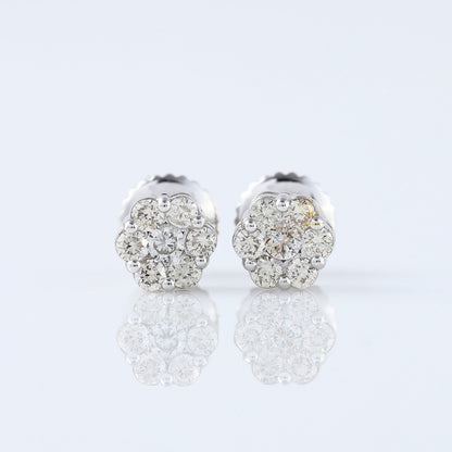 Round Cut Moissanite Diamond Stud Earrings