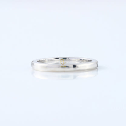 Round Cut Black Moissanite Diamond Eternity Wedding Band