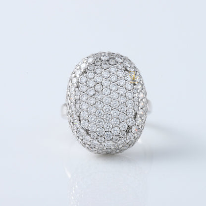 Round Cut Moissanite Bella's Cluster Engagement Ring