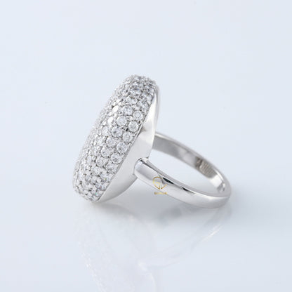 Round Cut Moissanite Bella's Cluster Engagement Ring