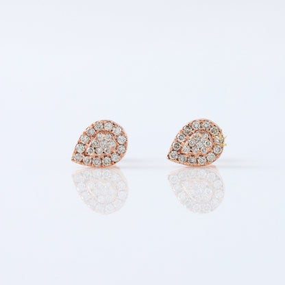 Moissanite Diamond Pear Shape Stud Earrings
