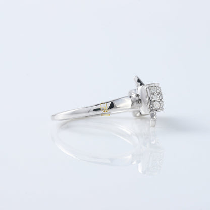 Vintage Bow Tie Moissanite Diamond Engagement Ring