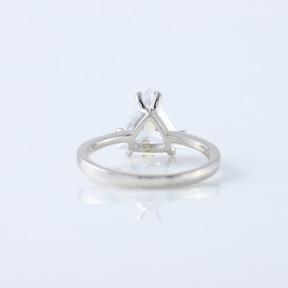 Trilliant Cut Moissanite Diamond Engagement Ring