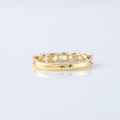 Seven Stone Round Cut Moissanite Diamond Eternity Wedding Band