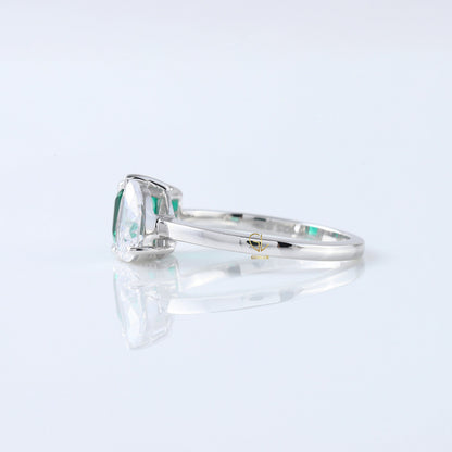 Asscher & Pear Cut Lab Grown Diamond Toi Et Moi Ring, Two Stone Engagement Ring 