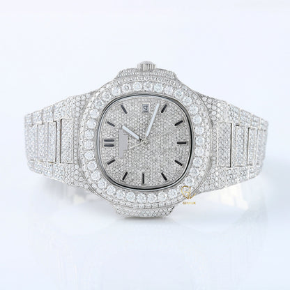 Icy VVS Moissanite Diamond Automatic Movement Watch For Men