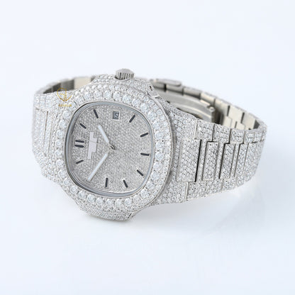 Icy VVS Moissanite Diamond Automatic Movement Watch For Men