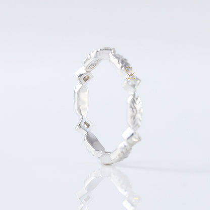Art Deco Princess Cut Moissanite Filigree Engagement Ring