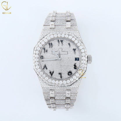 Hip Hop Date Just Automatic Movement Iced Out Diamond Men's Watch