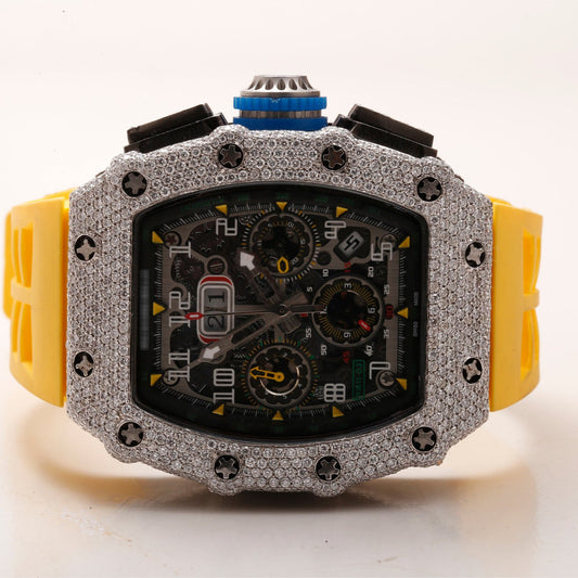 Bling Bling Luxury Wear Moissanite Diamond Chronograph Hip Hop Watch